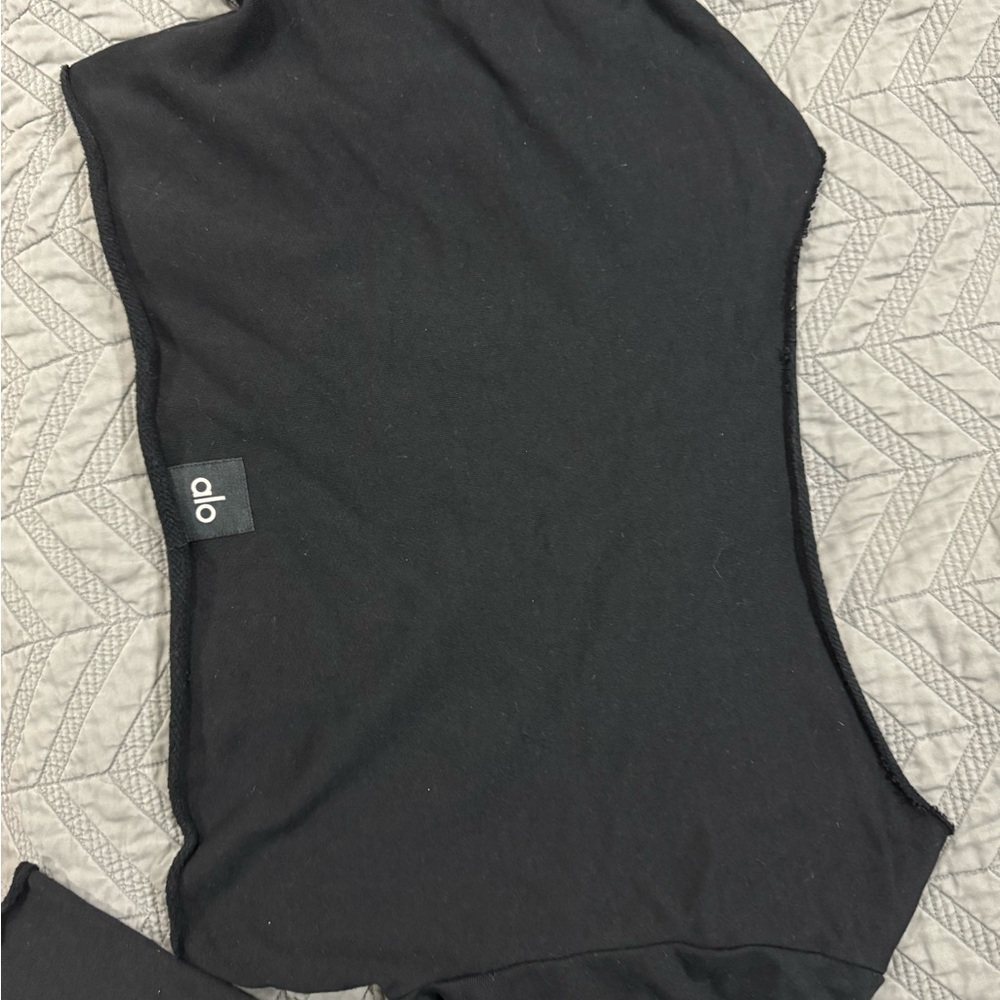 ALO Yoga Midnight Black Knit Top